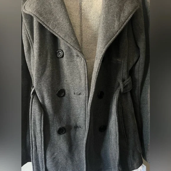 NWT Beautiful Womens Sebby cotton charcoal Peacoat jacket. - Picture 9 of 10